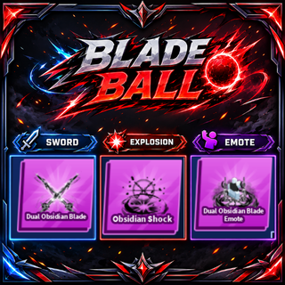 [ Limited Set ] Dual Obsidian Blade + Explosion + Emote | FAST DELIVERY✅