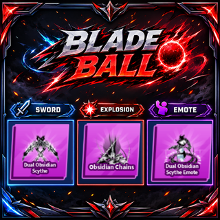 [ Limited Set ] Dual Obsidian Scythe + Explosion + Emote | FAST DELIVERY✅
