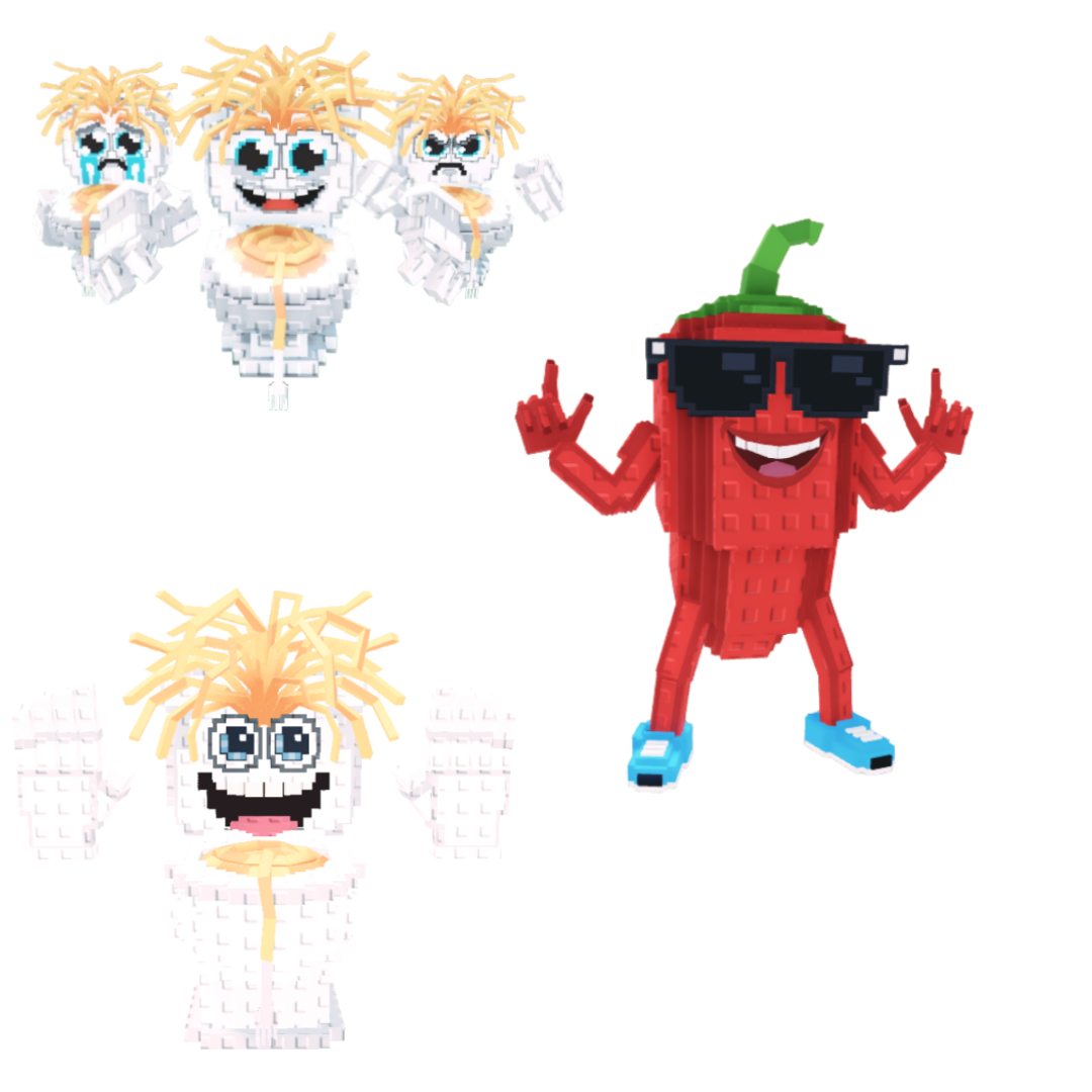 [BUNDLE] - 🐫 1x Los Spaghettis 🐫 1x Chillin Chili 🐫 1x Spaghetti Tualetti