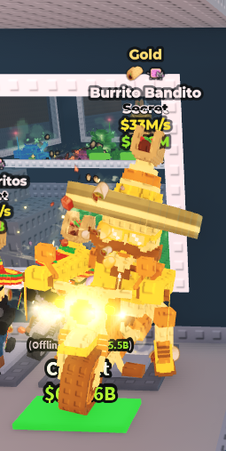 [ Secret ] Gold Burrito Bandito With Taco , Nyan Trait 33M/Sec | Ready Unit✅ | INSTANT DELIVERY✅