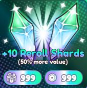 Anime Reborn - +10 Reroll Shards【999R】