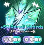 Anime Reborn - +50 Reroll Shards【4499R】