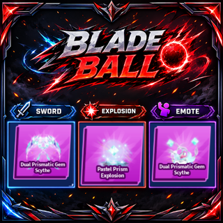 [ Limited Set ]  Dual Prismatic Gem Scythe + Explosion + Emote | FAST DELIVERY✅
