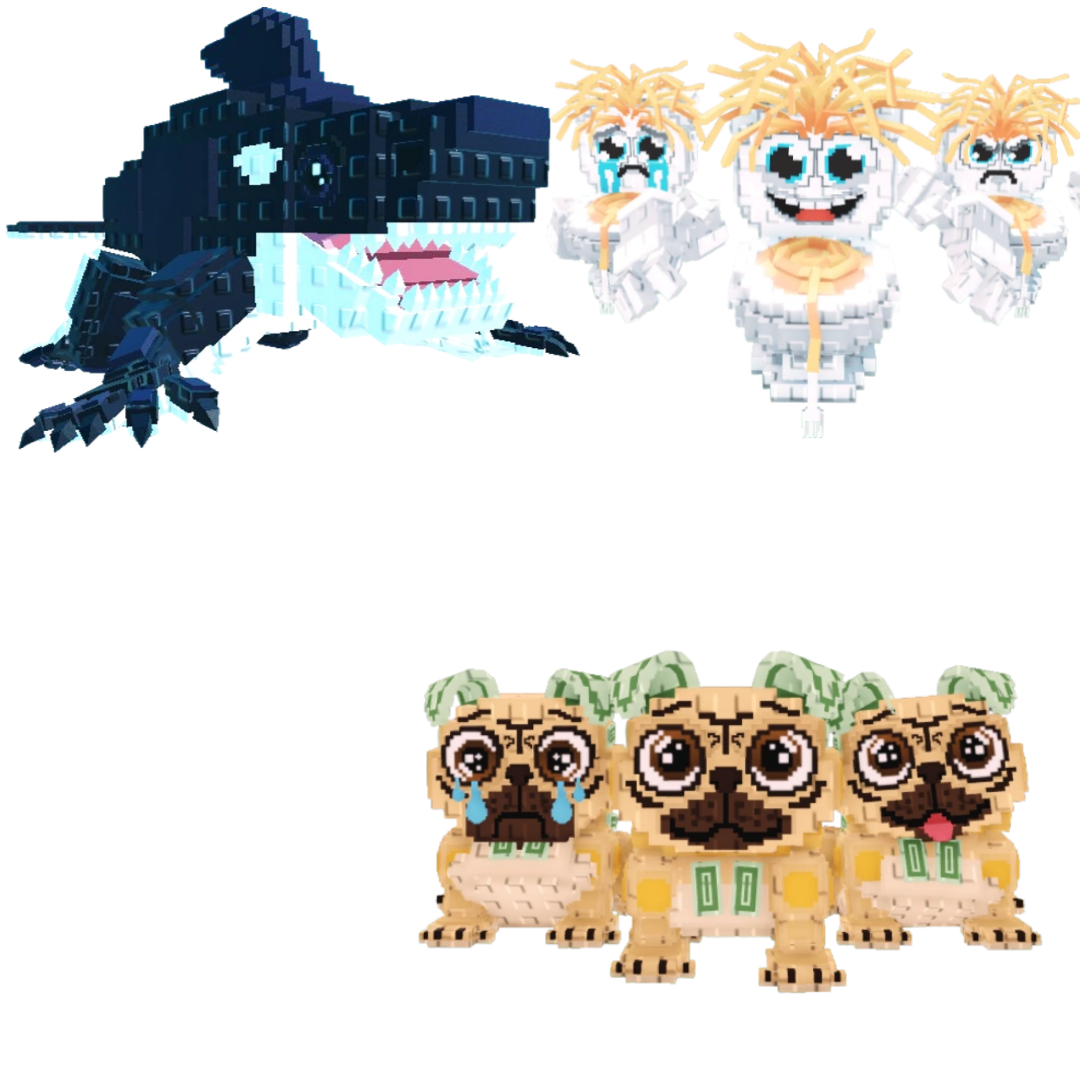[BUNDLE] - 🐻 1x Orcaledon 🐻 1x Los Spaghettis 🐻 1x Los Puggies
