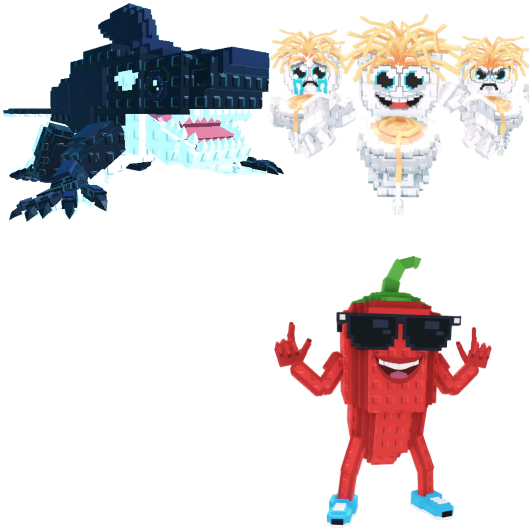 [BUNDLE] - 🍸 1x Orcaledon 🍸 1x Chillin Chil 🍸 1x Los Spaghettis