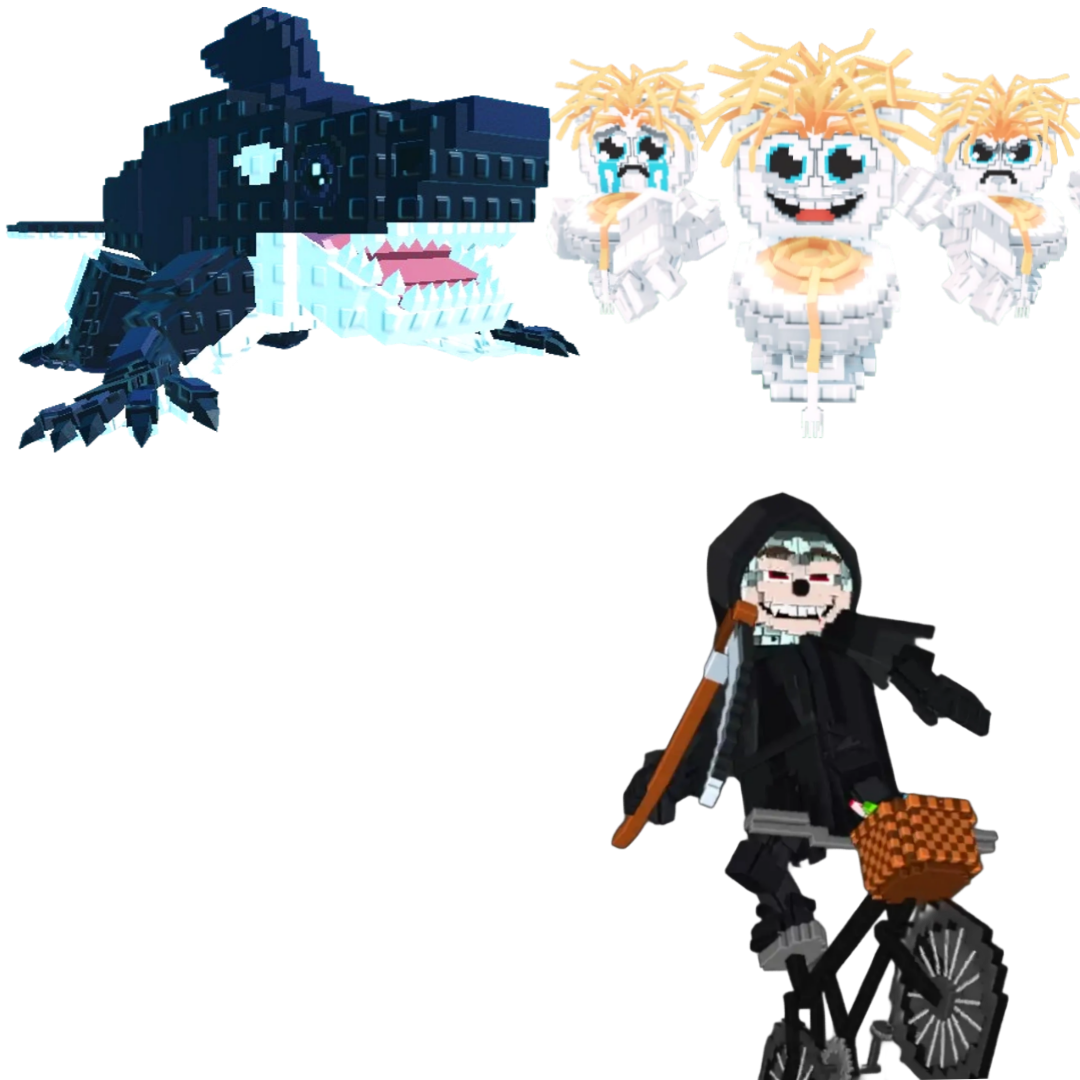 [BUNDLE] - 🍹 1x Orcaledon 🍹 1x Mieteteira Bicicleteira 🍹 1x Los Spaghettis
