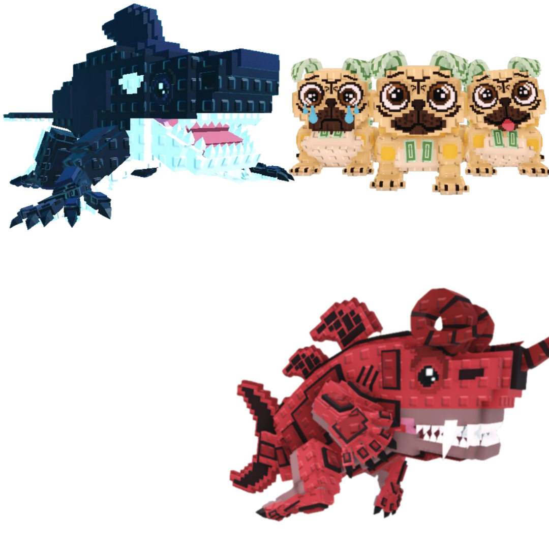 [BUNDLE] - 🍺 1x Orcaledon 🍺 1x Los Puggies 🍺 1x Eviledone