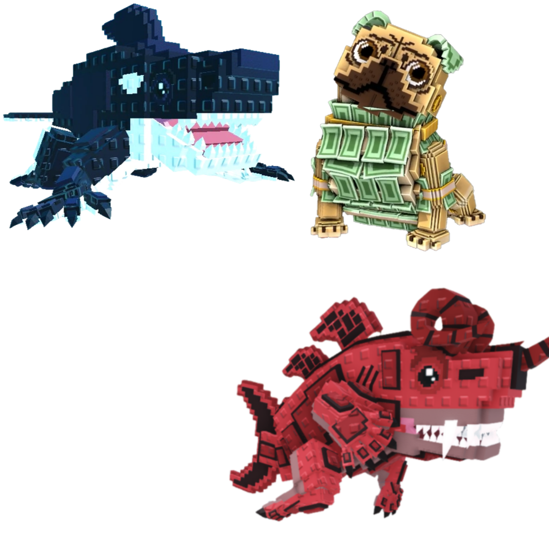 [BUNDLE] - 🐓 1x Orcaledon 🐓 1x Money Money Puggy 🐓 1x Eviledon