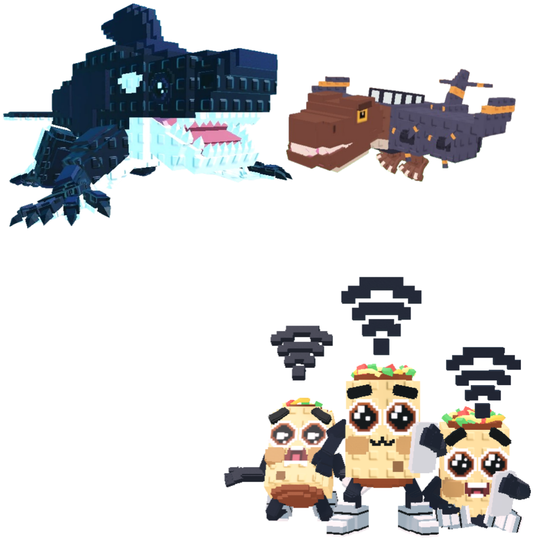 [BUNDLE] - 🦂 1x Orcaledon 🦂 1x Nuclearo Dinossauro 🦂 1x Los Nooo My Hotspotsitos
