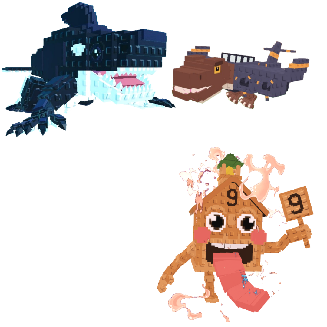 [BUNDLE] - 💮 1x Orcaledon 💮 1x Nuclearo Dinossauro 💮 1x Esok Sekolah