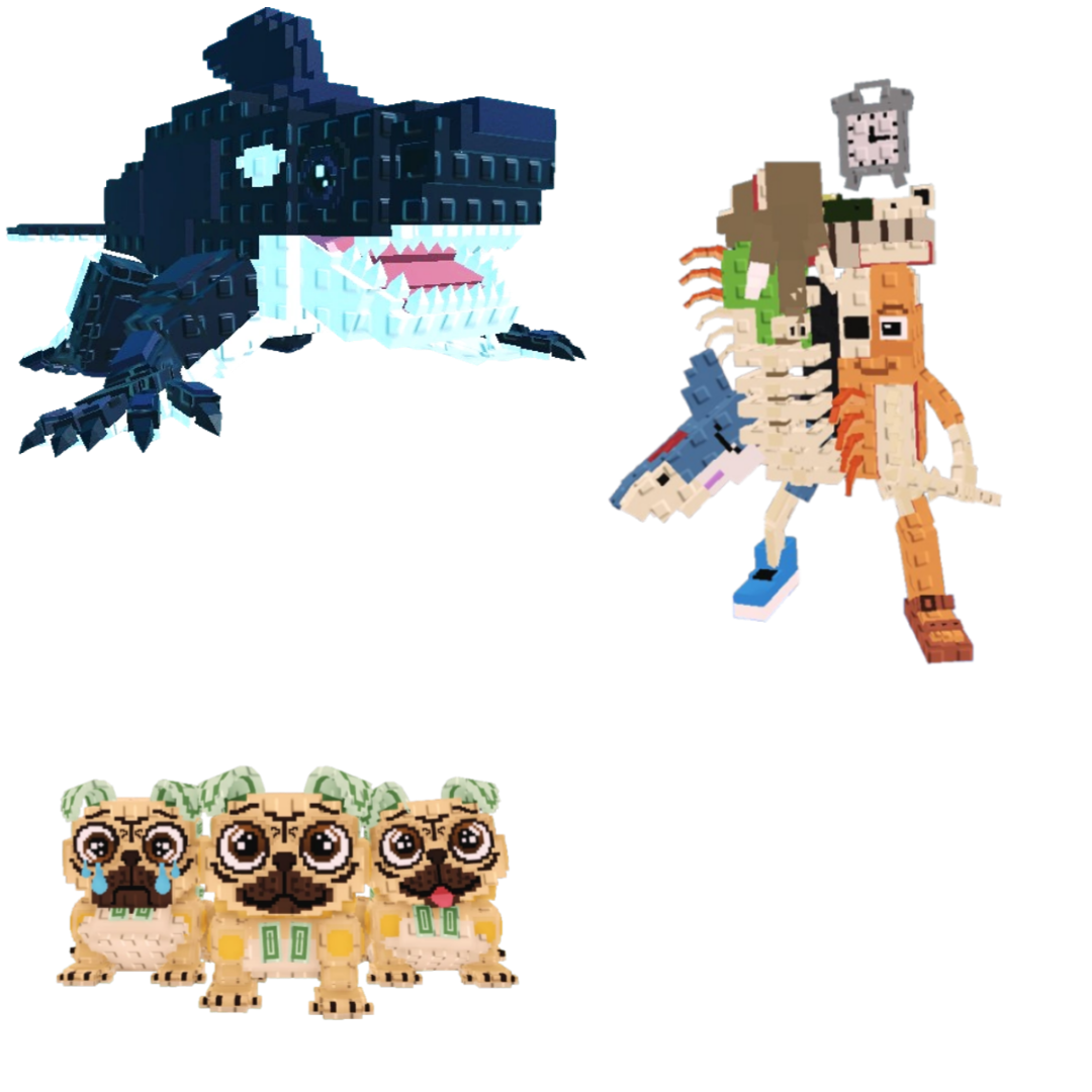 [BUNDLE] - 🌺 1x Orcaledon 🌺 1x Los Puggies 🌺 La Extinct Grande