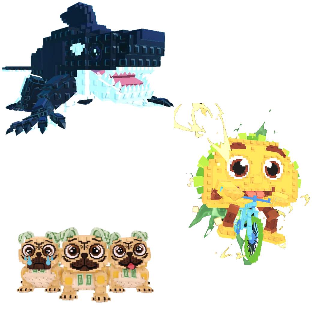 [BUNDLE] - 🌴 1x Orcaledon 🌴 1x Tacorita Bicicleta 🌴 1x Los Puggies