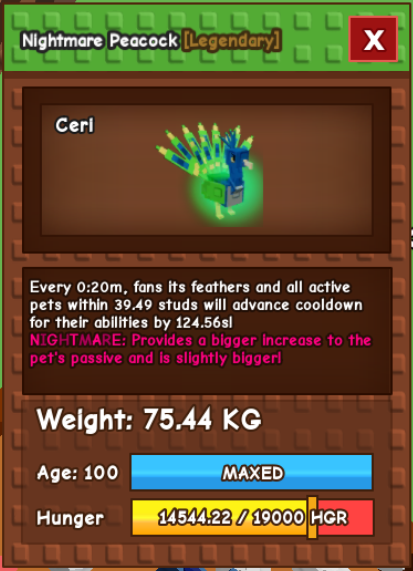 š„Flash Sale Cheapestš„| Nightmare Peacock | 75.44KG | 0:20m