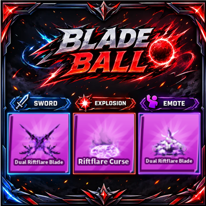 [ Limited Set ] Dual Riftflare Blade + Explosion + Emote | FAST DELIVERY✅