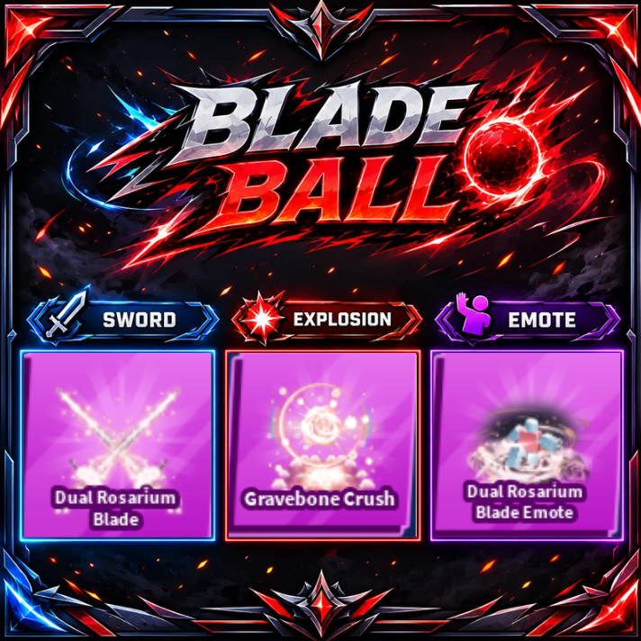 [ Limited Set ] Dual Rosarium Blade + Explosion + Emote | FAST DELIVERY✅
