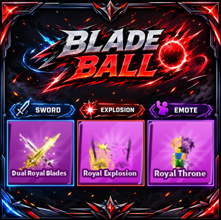 [ Limited Set ] Dual Royal Blade + Explosion + Emote | FAST DELIVERY✅