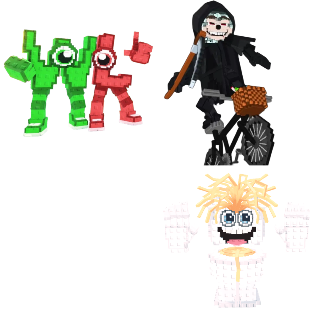 [BUNDLE] - 🧅 1x W or L (WorL) 🧅 1x Spaghetti Tualetti 🧅 1x Mieteteira Bicicleteira