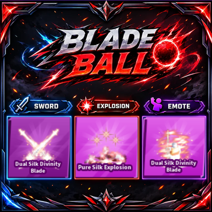[ Limited Set ] Dual Silk Divinity Blade + Explosion + Emote | FAST DELIVERY✅