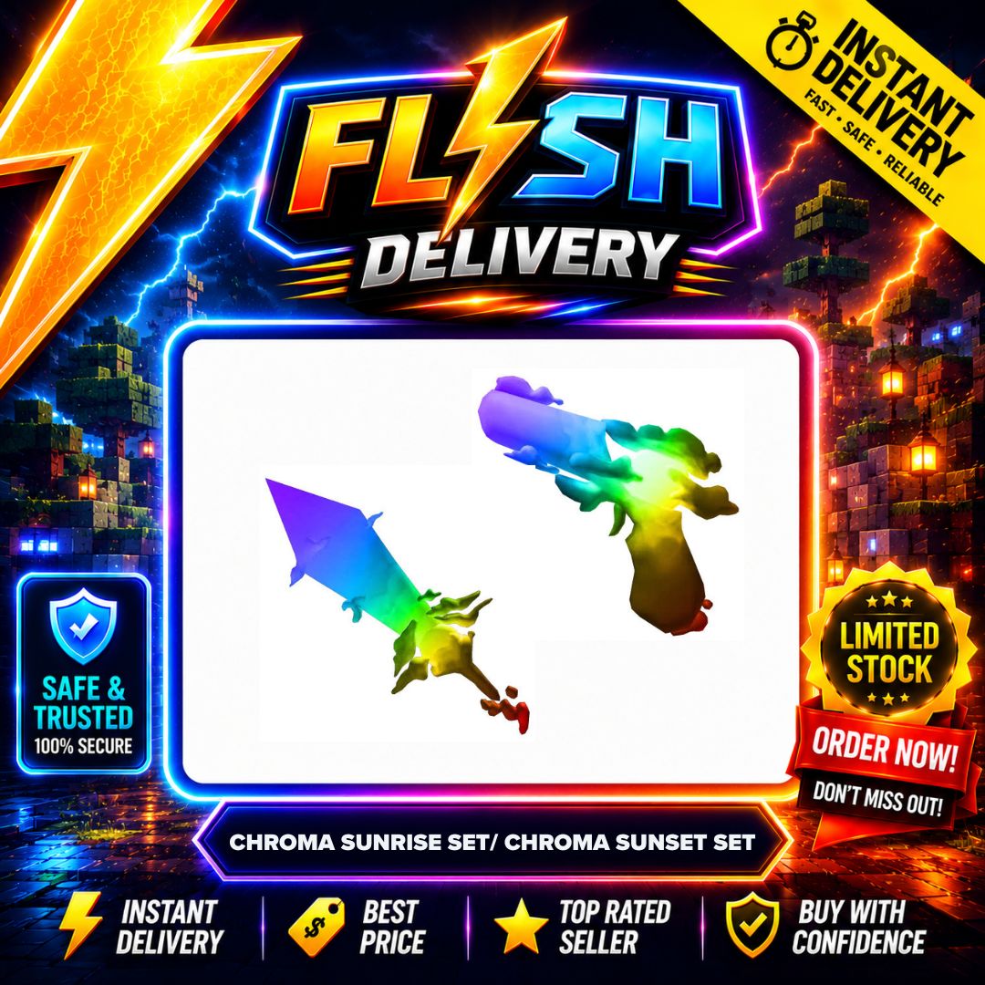 CHROMA SUNRISE SET / CHROMA SUNSET SET (CHROMA SUNRISE GUN AND CHROMA SUNSET KNIFE) - MURDER MYSTERY 2 / MM2