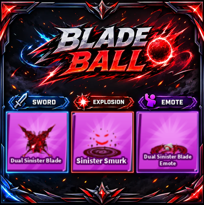[ Limited Set ] Dual Sinister Blade + Explosion + Emote | FAST DELIVERY✅