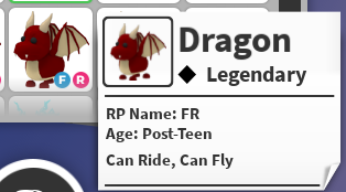 FR DRAGON - ADOPT ME / ADOPT ME!