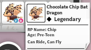 FR CCBD / FR CHOCOLATE CHIP BAT DRAGON - ADOPT ME / ADOPT ME!