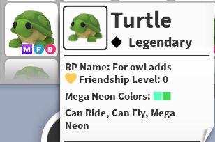 MFR TURTLE - ADOPT ME / ADOPT ME!