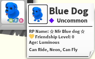 NFR BLUE DOG - ADOPT ME / ADOPT ME!