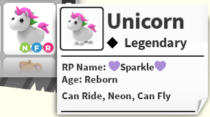 NFR UNICORN - ADOPT ME / ADOPT ME!