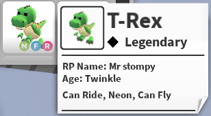 NFR T-REX / TREX - ADOPT ME / ADOPT ME!