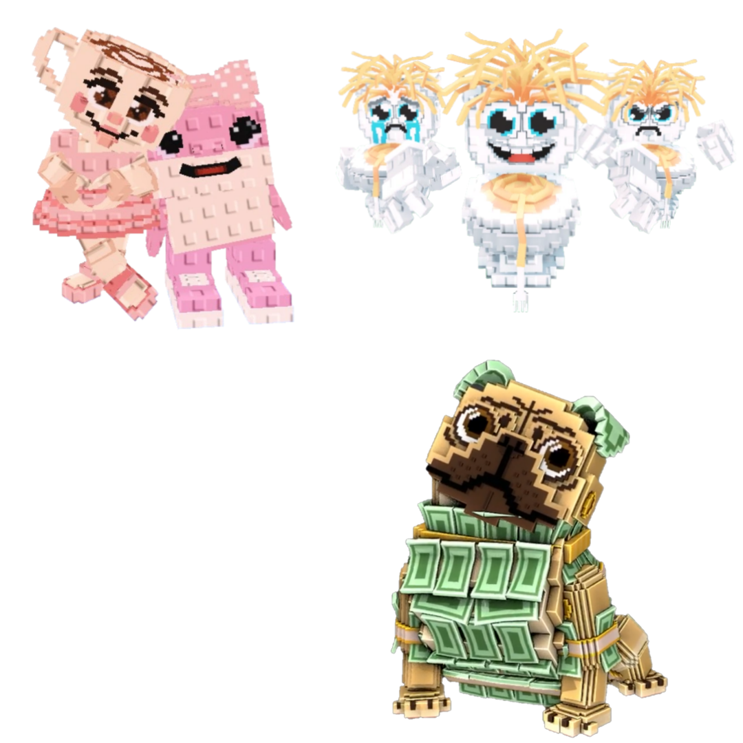 [BUNDLE] - 🍰 1x Las Sis 🍰 1x Los Spaghettis 🍰 1x Money Money Puggy