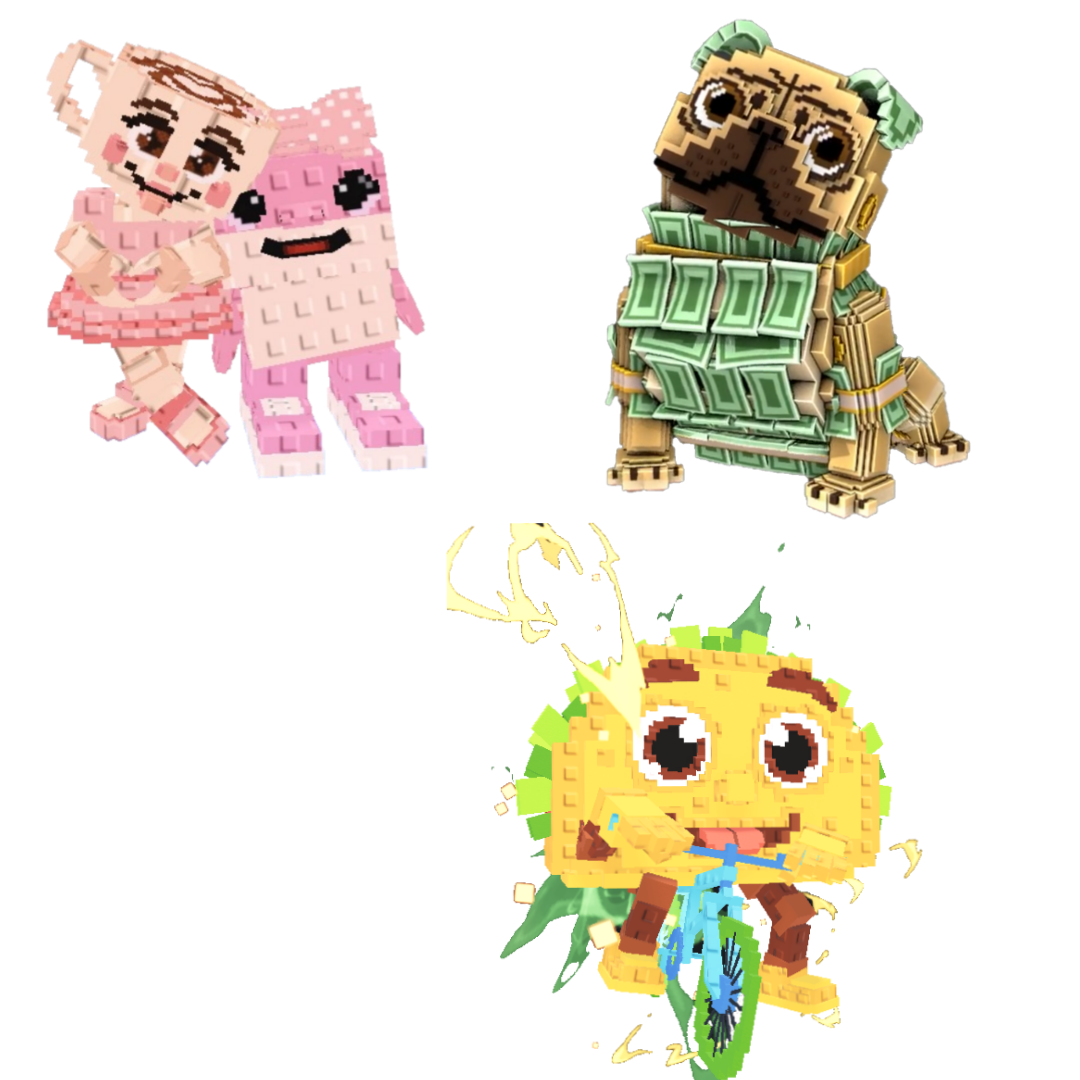 [BUNDLE] - 🎃 1x Las Sis 🎃 1x Money Money Puggy 🎃 1x Tacorita Bicicleta