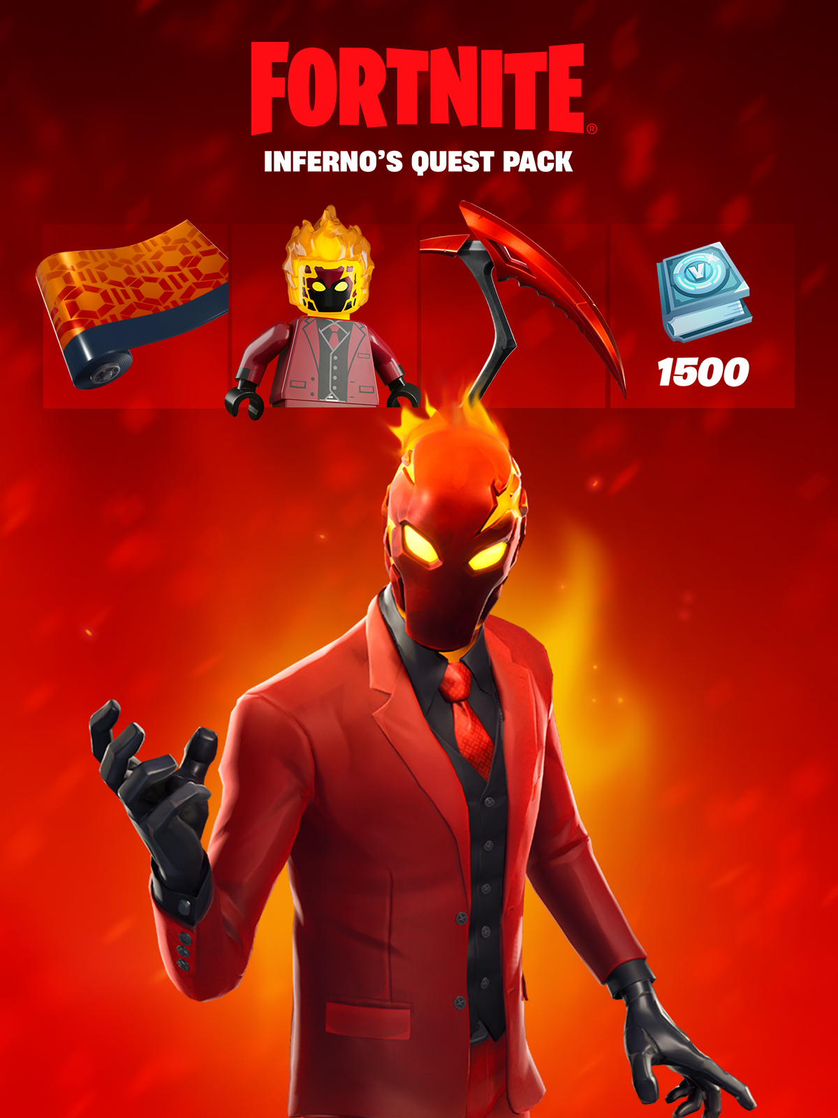 Inferno's Quest Pack + 1500 V-bucks | Fortnite Global [ PC/PS/XBOX ]