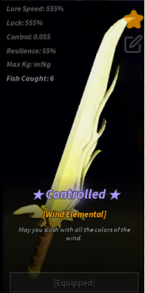 WIND ELEMENTAL ROD SET (SHINY BLESSED WHALE SHARK + KING'S BLESSING SHINY PUFFERFISH) - FISCH