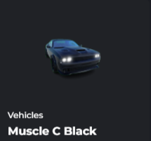 MUSCLE C BLACK - DA HOOD / DAHOOD / DH
