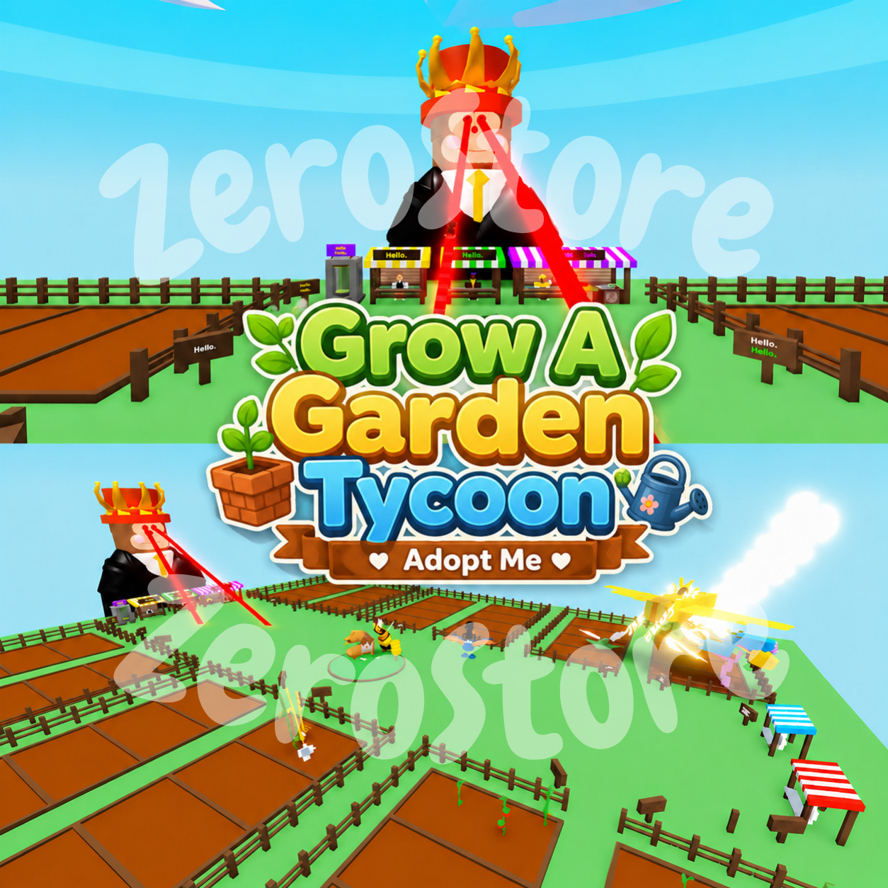 ⋆˚࿔ Grow a Garden Tycoon Theme House 🌱 Adopt me ⋆˙⟡