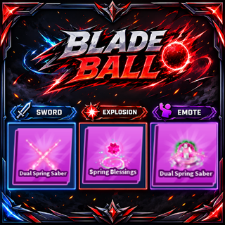 [ Limited Set ] Dual Spring Saber + Explosion + Emote | FAST DELIVERY✅