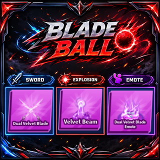 [ Limited Set ] Dual Velvet Blade + Explosion + Emote | FAST DELIVERY✅