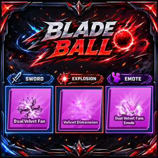 [ Limited Set ] Dual Velvet Fan + Explosion + Emote | FAST DELIVERY✅