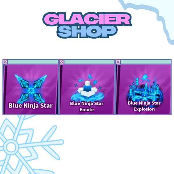 Blue Ninja Star + Explosion + Emote ( Limited Set )