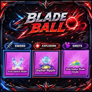 [ Limited Set ] Dual Zephyr Blade + Explosion + Emote | FAST DELIVERY✅