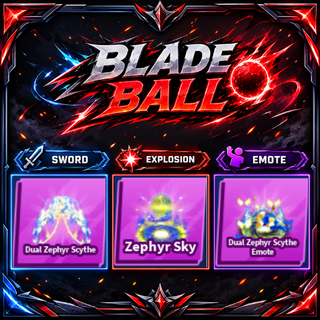 [ Limited Set ] Dual Zephyr Scythe + Explosion + Emote | FAST DELIVERY✅