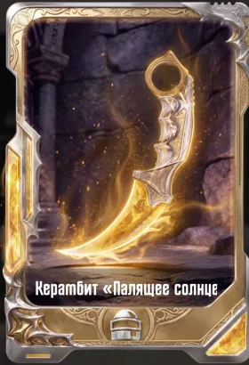 Karambit - Blazing Sun Cards | Gift