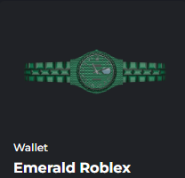 EMERALD ROBLEX / EMERALD ROBLEX WATCH - DA HOOD / DH / DAHOOD