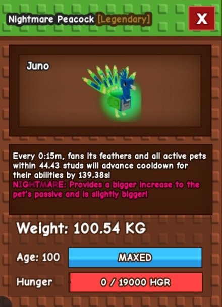 [READY✅]Huge Nightmare Peacock 100Kg+ | Age 100 & 100K++ | Huge Peacock | Titanic Peacock CD 15s | Titan Peacock