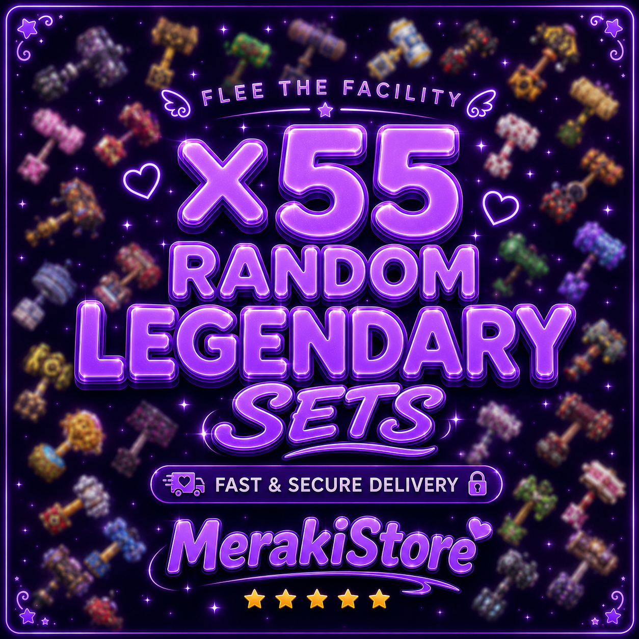 x55 Random Legendary Sets  CHEAP!! 1 Trade | Flee the Facility | FTF TODAY DISCOUNT!! All diferent ones!!