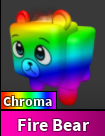 Fire Bear Chroma Pet | Murder Mystery 2 ⚡ Fast Delivery ⚡