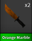 x1 Orange Marble Knife | Murder Mystery 2 ⚡ Fast Delivery ⚡