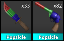 Popsicle Set ( x1 Gun + x1 Knife ) | Murder Mystery 2 ⚡ Fast Delivery ⚡