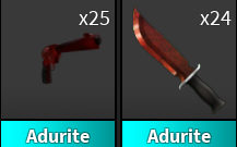 Adurite Set ( x1 Gun + x1 Knife ) | Murder Mystery 2 ⚡ Fast Delivery ⚡
